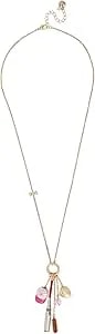 Betsey Johnson Jewelry Women'S Baseball Charm Necklace