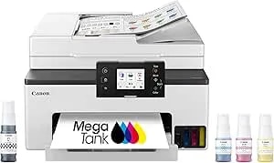 Canon Megatank Maxify GX2020 All-In-One Wireless Color Printer – Print, Copy, Scan With Duplex Printing – Refillable Tank System, Compact Desktop Design – Wireless Print Scan Copy For Home & Office