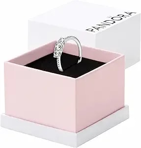 Pandora Clear Three-Stone Ring - Silver Ring For Women - Layering Or Stackable Ring - Gift For Her - Silver With Cubic Zirconia - With Gift Box