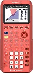 Texas Instruments TI-84 Plus CE Color Graphing Calculator, Coral (Metallic)
