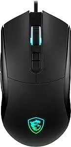 Msi Forge gm320 Gaming Mouse, 12800 Dpi, 20m+ Clicks Micro Switch, Optical Sensor, Ergonomic Ambitextrous Hand Design, Rgb Light