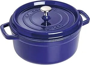 Staub Cast Iron 4-Qt Round Cocotte - Dark Blue, Made In France