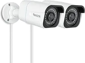 Reolink 4K/8MP Security Bullet Poe IP Camera,Surveillance Outdoor Indoor,Human/Vehicle/Pet Detection,100ft IR Night Vision,Work With Smart Home,Up To 512GB Microsd Card,RLC-810A(Pack Of 2)