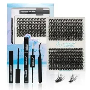 Lash Clusters Kit Mix 9-16mm Volume Soft Natural Cluster Lashes Diy Individual Eyelash Extensions Kit With Seal Bond Remover Easy Self Application