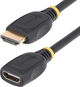 Startech.Com 6.6ft (2m) Hdmi 2.0 Extension Cable, High Speed Hdmi Port Saver Cable, 4k 60hz, Hdmi Extension Cord, M/F
