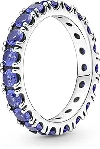 Pandora Ring 190050c02-52 Eternity Brilliant Blue