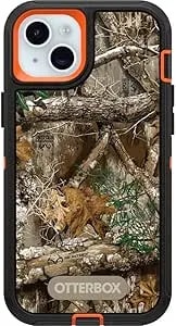 Otterbox Iphone 15 Plus & Iphone 14 Plus (Only) - Defender Series Case - Realtree Blaze Edge (Camo) - Case Only - Screenless - Rugged & Durable - With Port Protection - Non-Retail Packaging