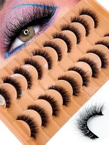 Soft Mink Eyelashes 3d Curl Winged End Eye Elongated Fake Lashes Thick Handmade Natural False Eyelash Messy Cross Lash Wholesale (5d-j29)