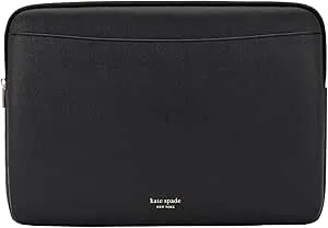 Kate Spade New York Saffiano Laptop Sleeve 14 Inch - Black - Compatible With All Macbook M Series Devices Up To 14 Inch