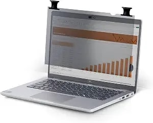 Startech 14in 16:9 Bright Laptop Privacy Screen, Anti-Glare, Touch-Enabled - Flip-Over, 75% Light Transmittance, Privacy Filter, +/-30 Deg. View