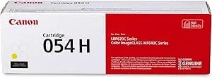 Canon Genuine 054 Yellow Toner Cartridge High Capacity Compatible With lbp622cdw, lbp623cdw, mf641cdw, mf642cdw, mf644cdw