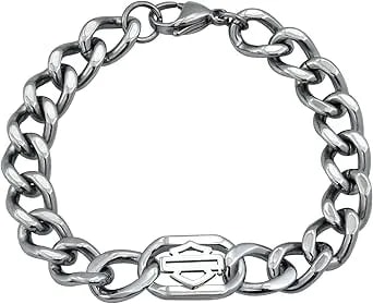 Harley-Davidson Women'S Outline Bar & Shield Curblink Bracelet - Silver