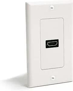 Startech.Com Single Outlet Female HDMI Wall Plate White - Wall Mount Plate - White - Hdmiplate