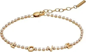 Alex And Ani “Love” Crystal Tennis Bracelet
