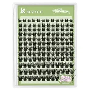 Keyyou Lash Clusters 144pcs D Curl Angel Eyelash Extension Thick Wispy Natural Band Lash With Waterproof Diy Lash Extension At Home（Angel a03-D-8-18mix）