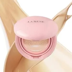 La Muse Korean Glow Cushion Foundation With Pdrn - Shade No.22 Neutral Beige For Medium Skin - 65% Hyaluronic Acid Hydration - Natural Radiant, Lightweight Coverage - Light To Medium Buildable Finish