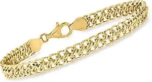 Ross-Simons Italian 18kt Yellow Gold Flat-Link Chain Bracelet