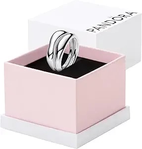 Pandora Essence Organically Shaped Stacking Rings - Sterling Silver Ring - Layering & Stacking Ring For Women - Includes Gift Box