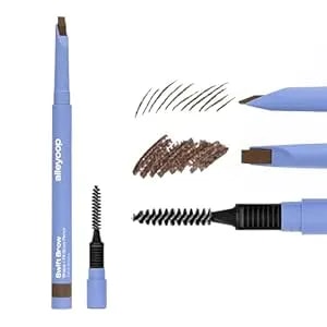 Alleyoop Swift Eyebrow All-In-1 Brow Definer With Built-In Sharpener & Spoolie Brush, Water & Smudge Resistant And Eyebrow Pencil For Women, Natural Matte Finish, Vegan, Cruelty-Free (Dark Brown)