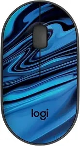 Logitech m340 Compact Ambidextrous Silent Wireless Mouse - Blue Galaxy - Silent Clicks, With 2.4 Ghz Usb-A Nano Receiver, 3 Non-Customizable Buttons, 18-Months Battery, Windows Mac Chrome Compatible