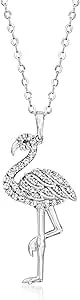 Ross-Simons 0.40 Ct. T.W. Cz Flamingo Pendant Necklace With Single Black Cz In Sterling Silver. 18 Inches