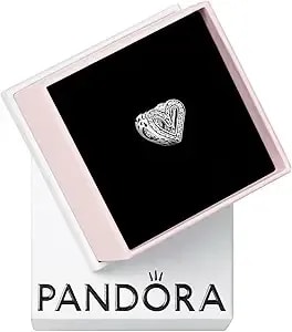 Pandora Sparkling Freehand Heart Charm - Gift For Her - Compatible With Pandora Moments - Sterling Silver With Cubic Zirconia - With Gift Box