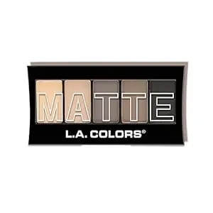 L.A. Colors 5 Color Matte Eyeshadow Palette, Nude Suede cem480