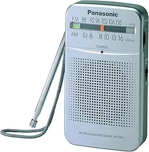 Panasonic Rf-p50d Pocket Am/Fm Radio Silver Rf-p50d