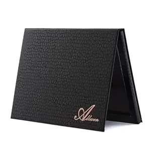 Allwon Magnetic Palette Empty Makeup Palette With Mirror For Eyeshadow Lipstick Blush Powder (Black)