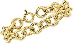 Ross-Simons Italian 18kt Yellow Gold Rolo-Chain Bracelet