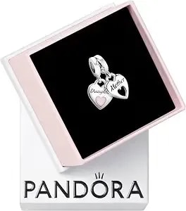 Pandora Double Heart Split Dangle Charm