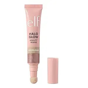 E.L.F. Halo Glow Highlight Beauty Wand, Liquid Highlighter Wand For Luminous, Glowing Skin, Buildable Formula, Vegan & Cruelty-Free, Rose Quartz