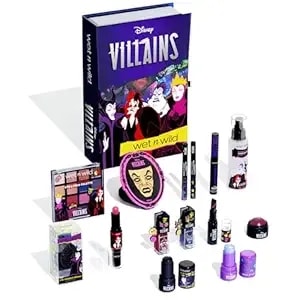 Wet N Wild Disney Villains Pr Box, 14-Piece Makeup & Accessories Collection, Limited Edition Storybook Set, Cruelty-Free