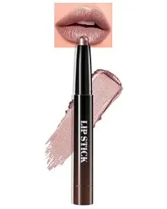 Pink Shimmer Lipstick For Older Women, Smooth Creamy Lightweight Lipstick Pencil, Long Lasting 24 Hour High Pigmented Lip Crayon, Waterproof Non-Sticky, Ideal Daily Wear&Special Occasion Lip Makeup-06