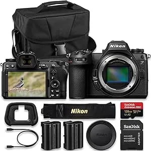 Nikon z6 Iii - Nikon Usa Model - Mirrorless Camera Body Only + 128 Gb Memory + Extra Battery + Camera Carrying Case (11pc Bundle)