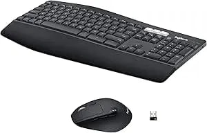 Logitech MK850 Performance Wireless Keyboard And Mouse Combo For Windows, Macos & Chromeos, Bluetooth & 2.4 Ghz USB Receiver, Full-Size Ergonomic Keyboard, Multi-Device, Cushioned Palm Rest – Graphite