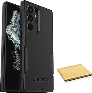 Otterbox Commuter Series Case For Samsung Galaxy s22 Ultra (Only) - With Cleaning Cloth - Non-Retail Packaging (Black)