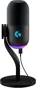Logitech G Yeti Gx Dynamic Rgb Gaming Microphone With Lightsync, Usb Mic For Streaming, Supercardioid, Usb Plug And Play For Pc/Mac - Black