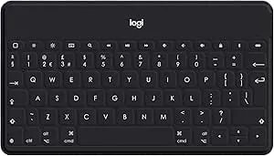 Logitech Keys-To-Go Super-Slim And Super-Light Bluetooth Keyboard For Iphone, Ipad, Mac And Apple Tv, Including Ipad Air 5th Gen (2022) - Black