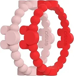 Enso Rings Disney Collection Silicone Ring For Hands – Stackable Classic Wedding Bands – Mickey Mouse & Minnie Mouse Stackable Ring Collection