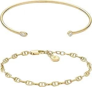 Fossil Women'S Stainless Steel Gold-Tone Bangle Bracelet