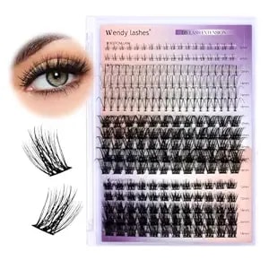 Individual Lash Clusters Natural Multi-Type Mixed Diy Eyelash Extension 7d Spikes Fans Volume Cluster Lashes Fluffy Eyelash Clusters With Bottom Lashes For Beginners(Bottom+Volume+Spike Fan+r06+r09)