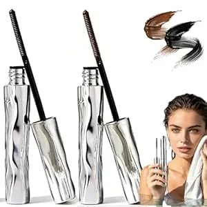 Dulorantocosh Waterproof Fiber Mascara-Volume&Length Without Clumping For Dramatic Moments, Dulhan Tocosh Waterproof Fibre Mascara, Tubular Eyelash Primer For Defined Lashes (Black+Brown)