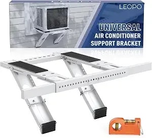 Leopo No Drilling Window Ac Support Bracket, Heavy Duty, Holds Up To 300lbs - Fits Single & Double-Hung Windows, Adjustable Air Conditioner Holder Bracket, For 5000-24000 Btu Units