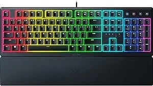 Razer Ornata v3 Gaming Keyboard: Low Profile Keys - Mecha Membrane Switches - Uv Coated Keycaps - Backlit Media Keys - 10 Zone Rgb Lighting - Spill Resistant - Magnetic Wrist Wrest - Snap Tap