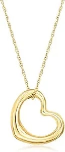 Ross-Simons Italian 14kt Yellow Gold Heart Pendant Necklace