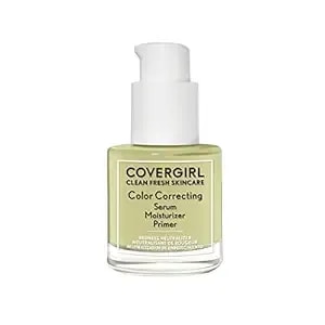 Covergirl Clean Fresh Color Correcting Serum â€“ Moisturizer, Face Primer, Skincare, Vegan Formula â€“ 100 - Fair, 30ml (1.0 Fl Oz)