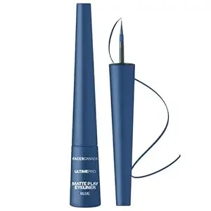 Facescanada Matte Play Eyeliner – Blue - Smudge Proof & Quick Dry Liquid Eyeliner For Precise Definition - Bold Matte Finish, Long Lasting Wear, Easy Glide Formula - 0.08 Fl Oz (2.5ml)