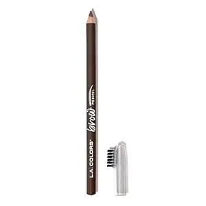 L.A. Colors On Point Brow Pencil W/Built In Brush, Medium Brown cbp393