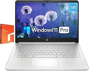 Hp 14" Hd Student Laptop, Copilot Ai, 16gb Ram, 1tb Ufs, Intel n150 4 Cores Processor, Wi-Fi 6, Long Battery,Win 11 Pro With Free Microsoft Office, Silver